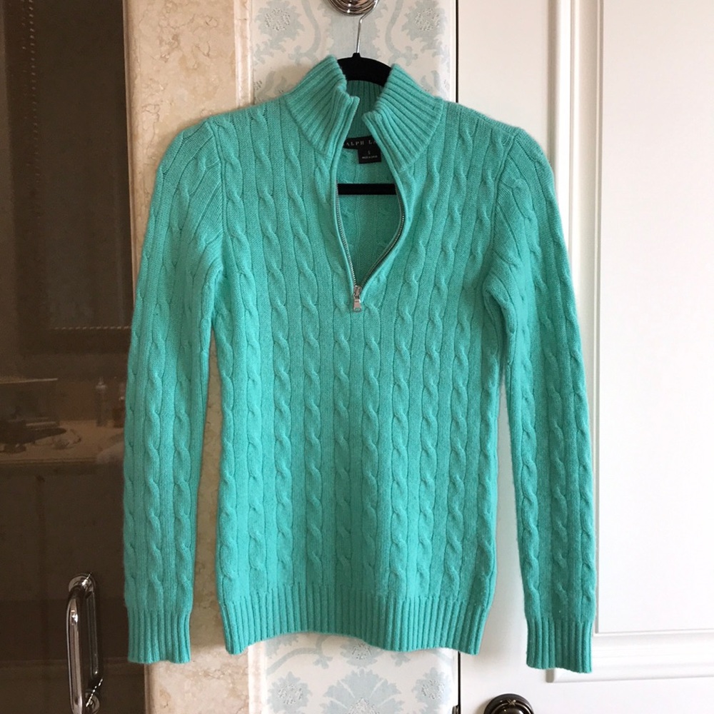 Ralph Lauren Cashmere Zip-Up Sweater